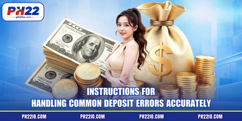 Instructions for handling common deposit errors accurately