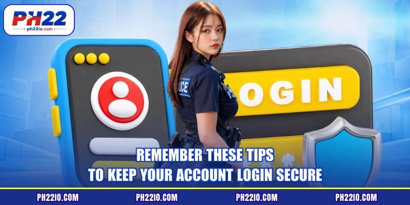 Remember these tips to keep your account login secure